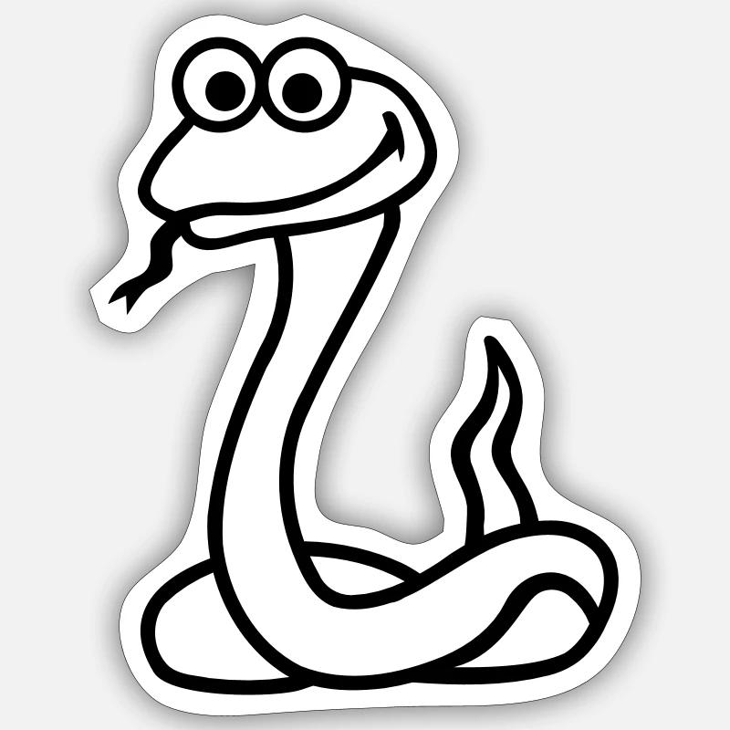 Snake Sticker size S (10 x 10 cm)