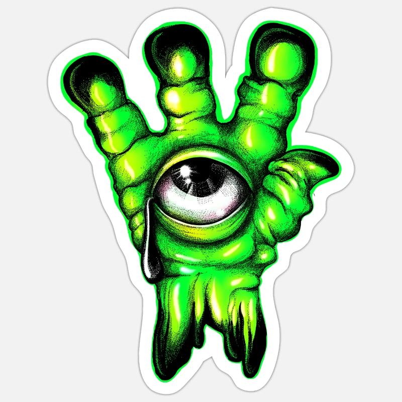 Couleur de la main étrangère Sticker taille S (10 x 10 cm)