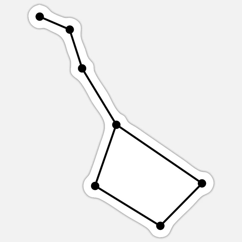 Constellation de grands wagons - Sticker taille S (10 x 10 cm) - blanc mat