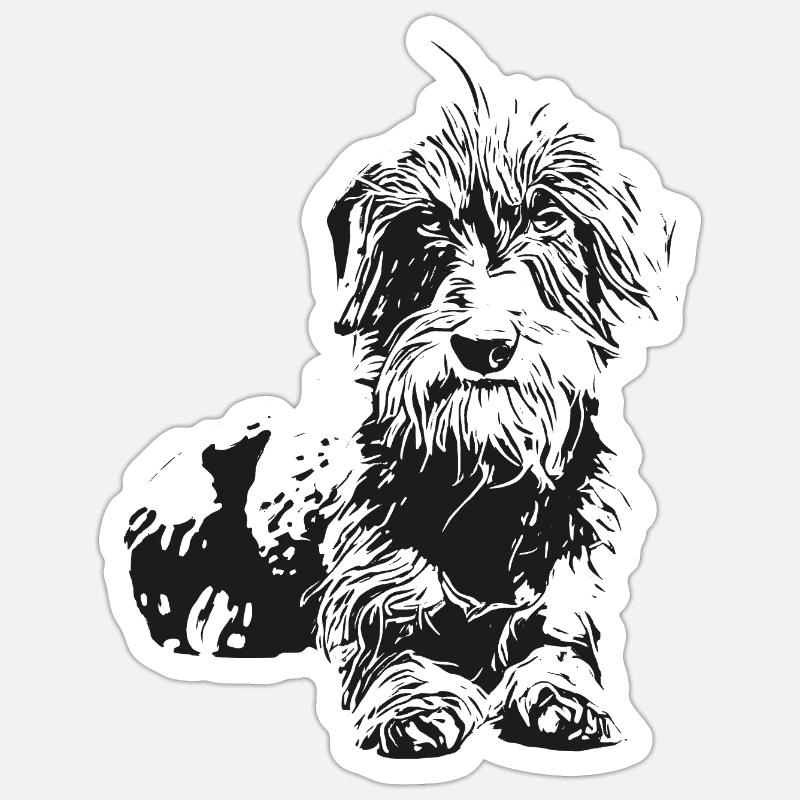 Teckel Teckel Teckel - Sticker taille S (10 x 10 cm) - blanc mat
