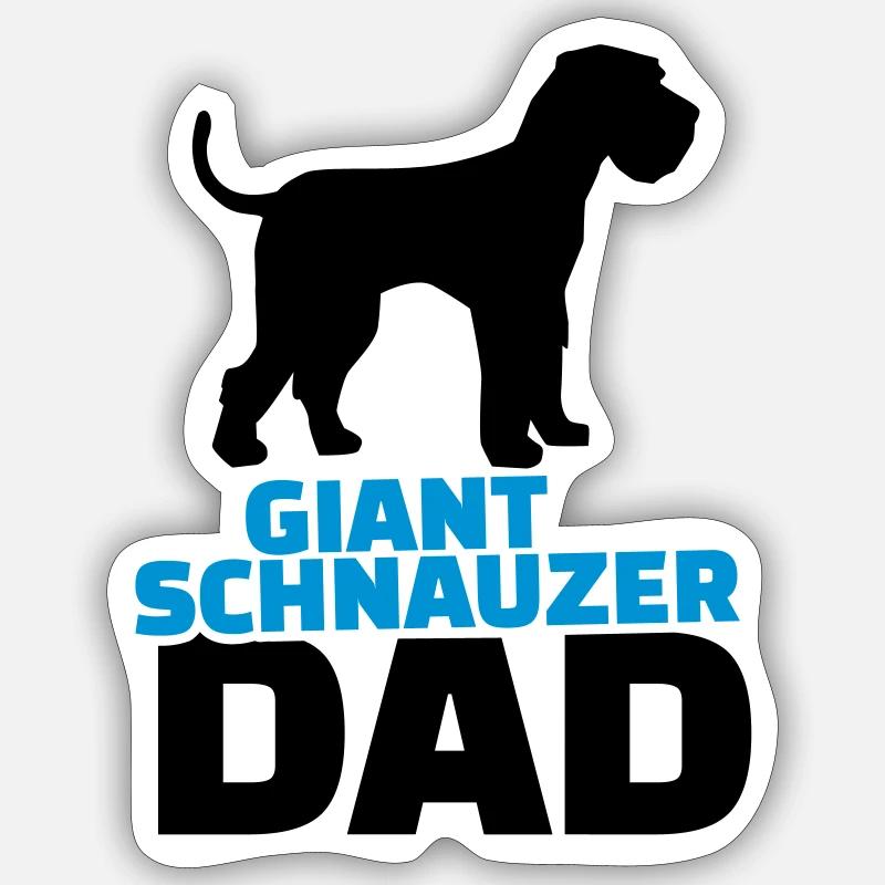 Riesenschnauzer - Sticker Größe S (10 x 10 cm) - Mattweiß