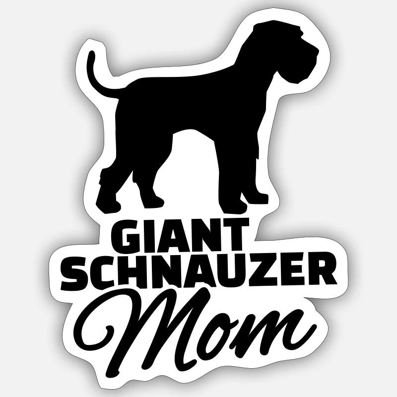 Riesenschnauzer - Sticker Größe S (10 x 10 cm) - Mattweiß