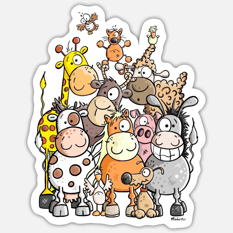 Tas géant de l'animal Sticker taille S (10 x 10 cm)