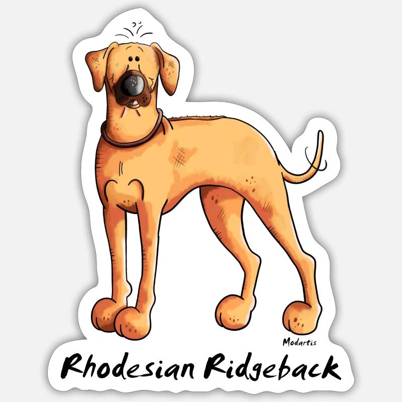 Cute Rhodesian Ridgeback Sticker size S (10 x 10 cm)