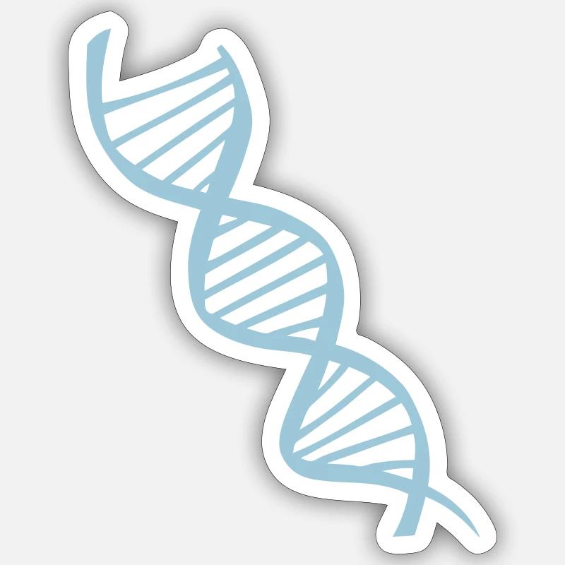 adn symbole - Sticker taille S (10 x 10 cm) - blanc mat