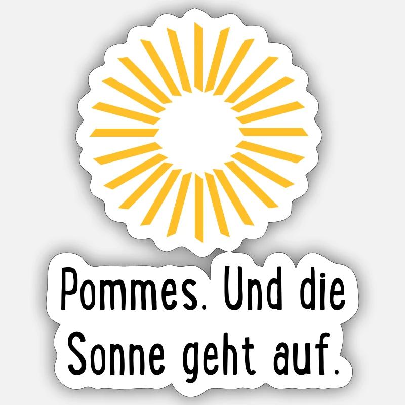 Frites - Sticker taille S (10 x 10 cm) - blanc mat