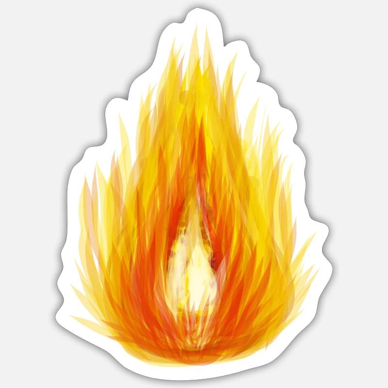 Fire - Sticker size S (10 x 10 cm) - white matte