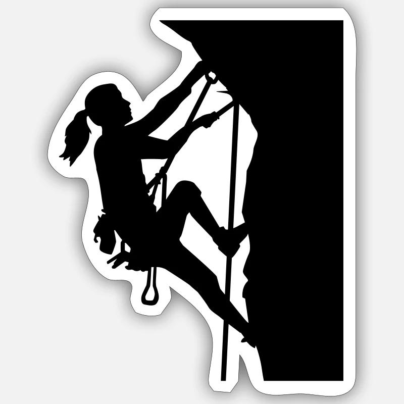 Escalade - Sticker taille S (10 x 10 cm) - blanc mat