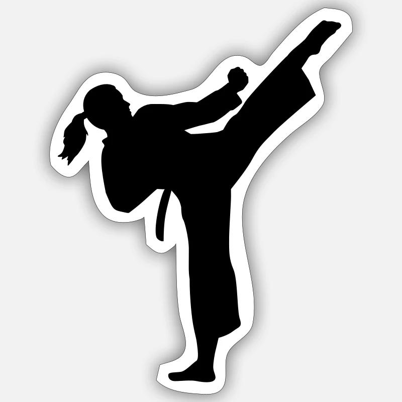 Karate - Sticker Größe S (10 x 10 cm) - Mattweiß
