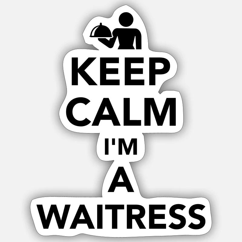 Kellnerin Sticker Größe S (10 x 10 cm)