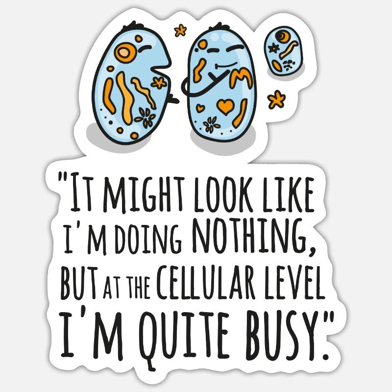 It Might Look Like I'm Doing Nothing... - Sticker Größe S (10 x 10 cm) - Mattweiß