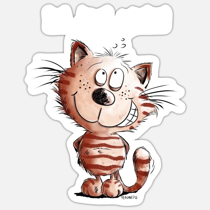 Ich doch nicht Katze I Katzenmotiv Comic Geschenk Sticker Größe S (10 x 10 cm)