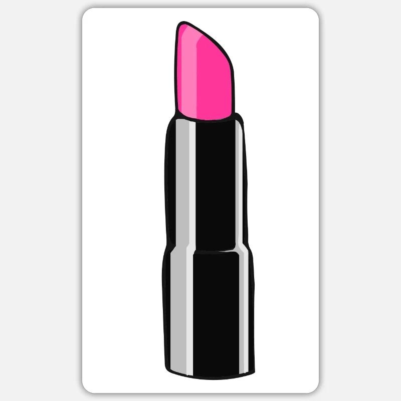 lipstick - Sticker size S (10 x 10 cm) - white matte