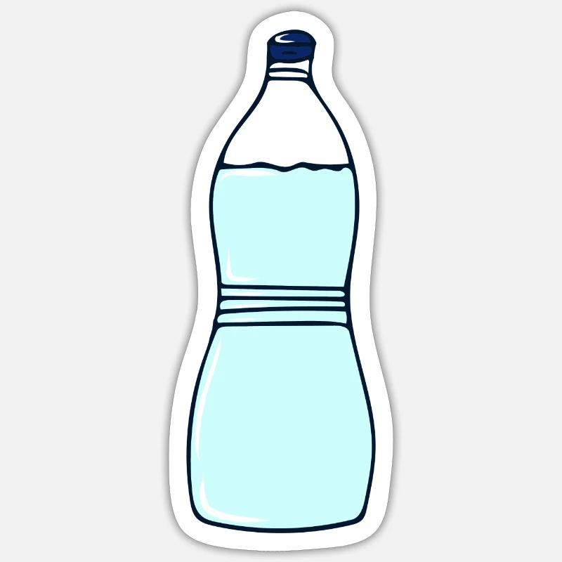 Bottle - Sticker size S (10 x 10 cm) - white matte