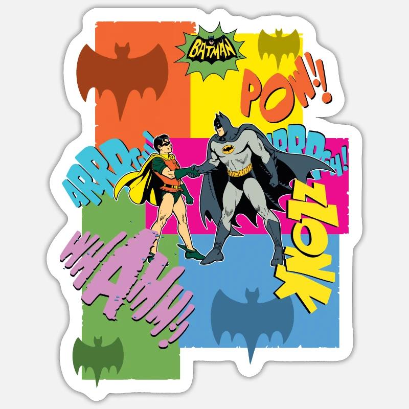 DC Comics Batman Robin Onomatopées Collage Sticker taille S (10 x 10 cm)