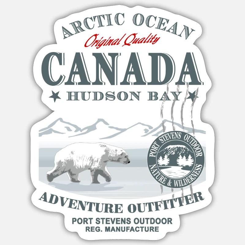 Polar Bear - Canada - Sticker Größe S (10 x 10 cm) - Mattweiß