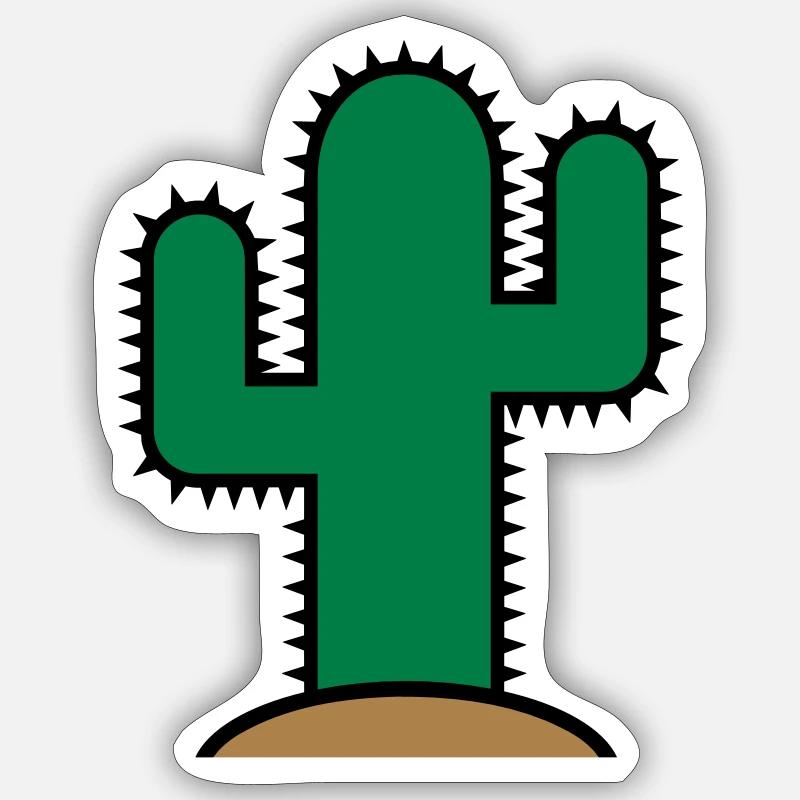 Cactus - Sticker size S (10 x 10 cm) - white matte