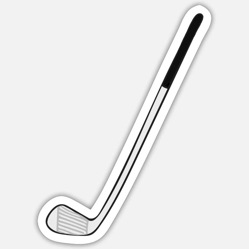 Golfschläger - Geschenk - Sticker Größe S (10 x 10 cm) - Mattweiß