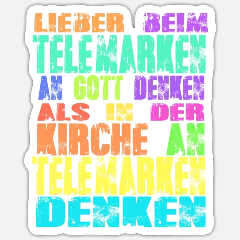Telemarken Kirche Sticker Größe S (10 x 10 cm)