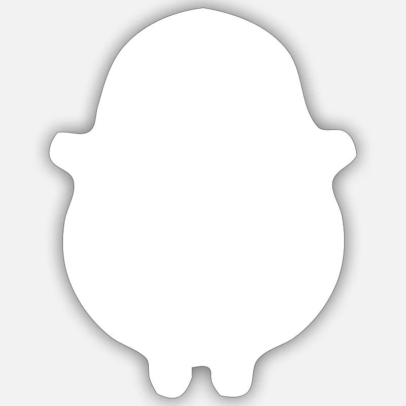 avocat - Sticker taille S (10 x 10 cm) - blanc mat