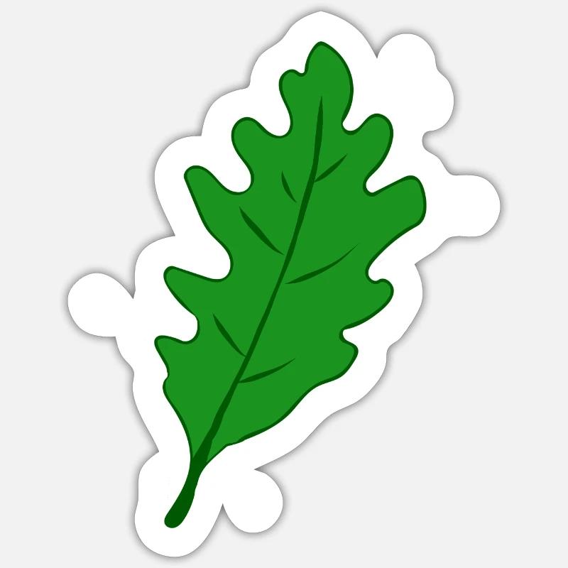 Oak - Oak Leaf - Sticker size S (10 x 10 cm) - white matte