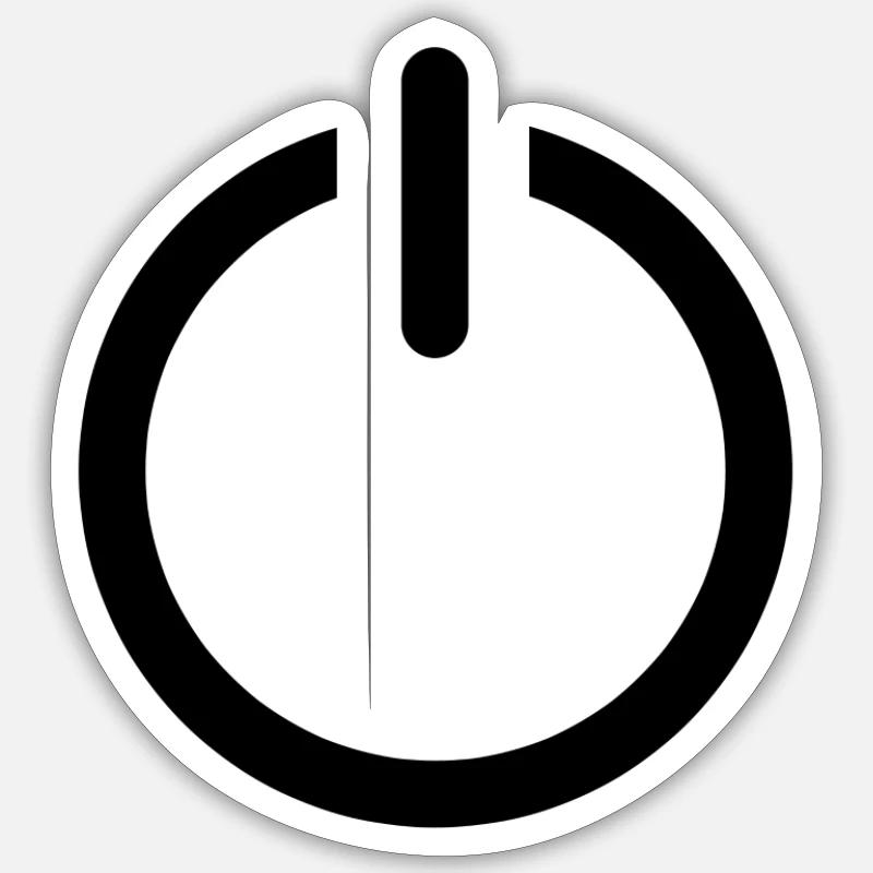 Power button - Symbol Sticker Größe S (10 x 10 cm)