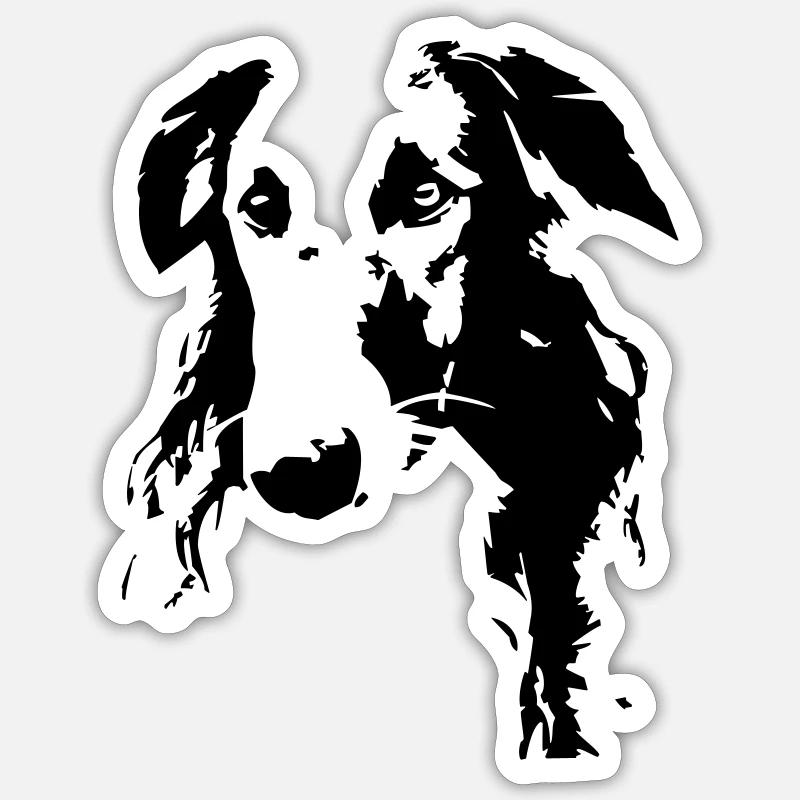 Borzoi head Sticker size S (10 x 10 cm)