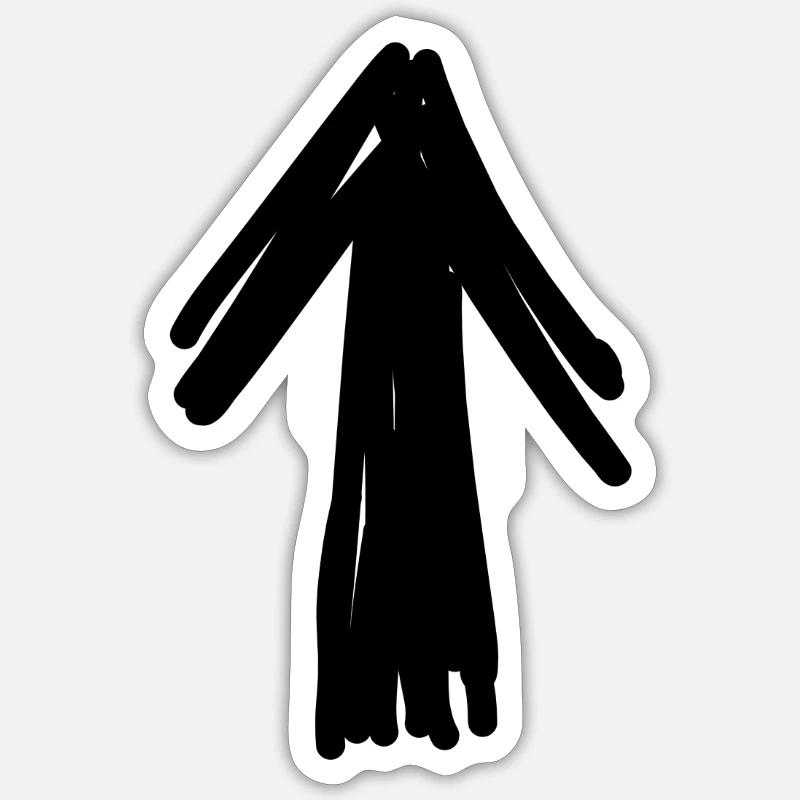 Arrow - Sticker size S (10 x 10 cm) - white matte