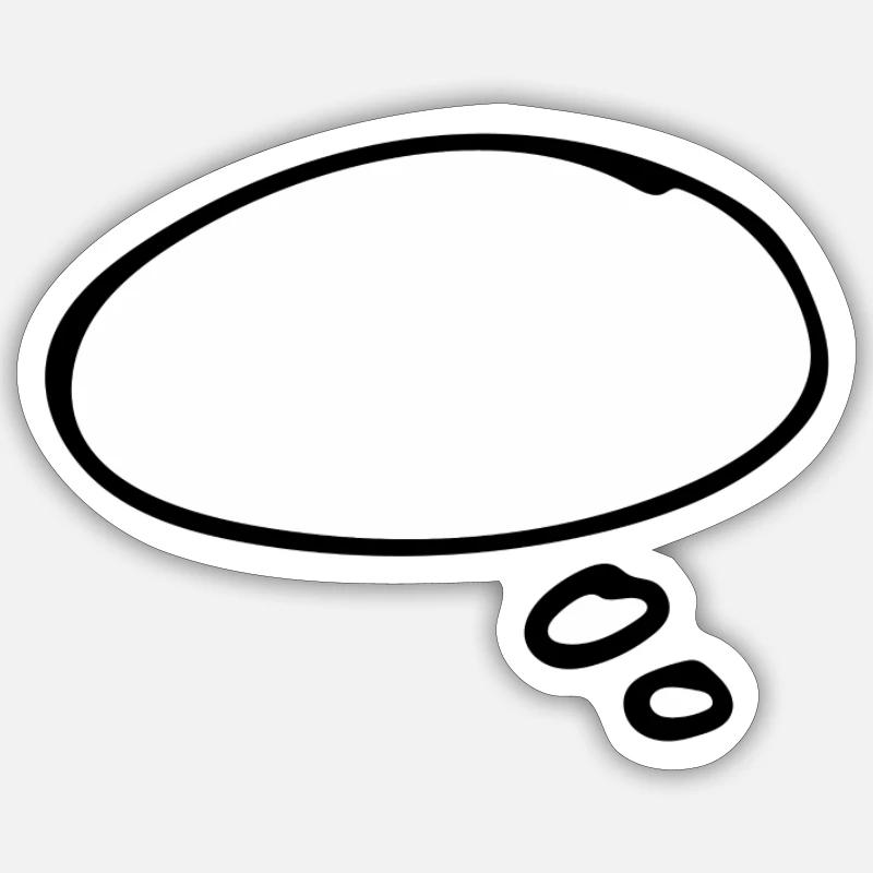 Bulle de pensée Sticker taille S (10 x 10 cm)