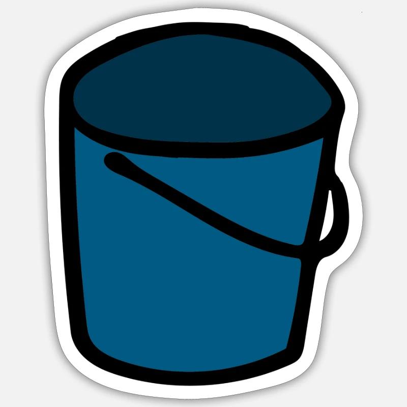 Eimer - Sticker Größe S (10 x 10 cm) - Mattweiß