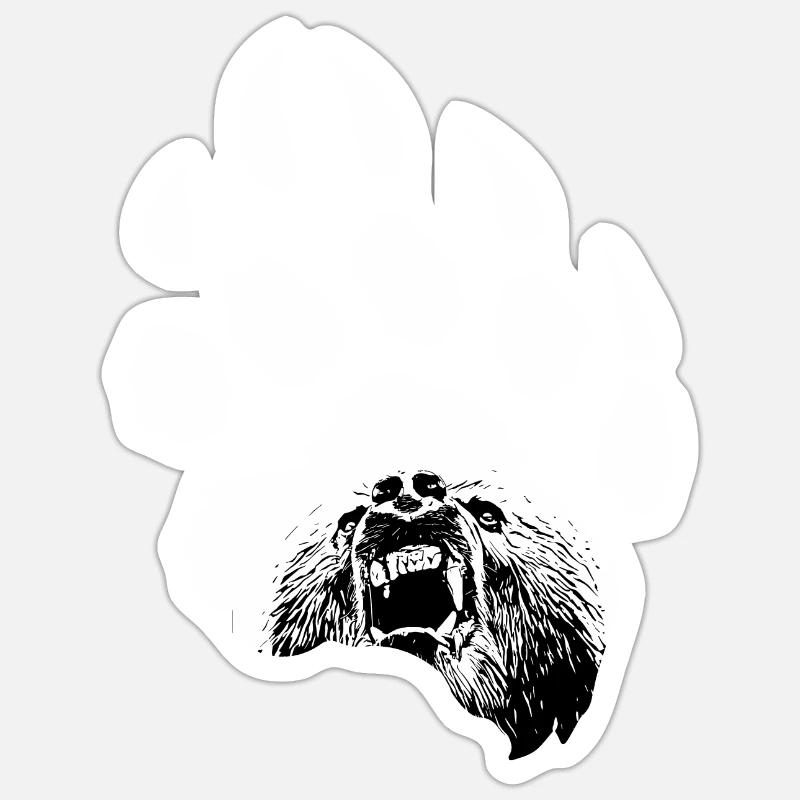 bear - Sticker size S (10 x 10 cm) - white matte