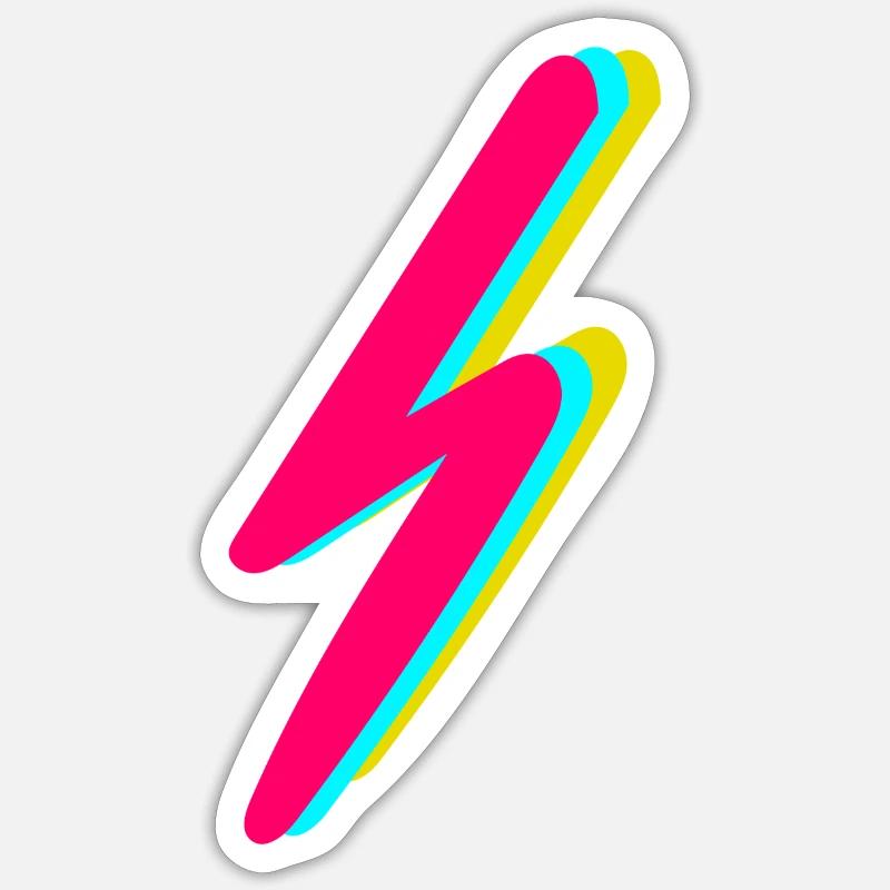 Blitz Sticker Größe S (10 x 10 cm)