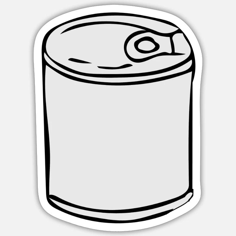Dose - Sticker Größe S (10 x 10 cm) - Mattweiß