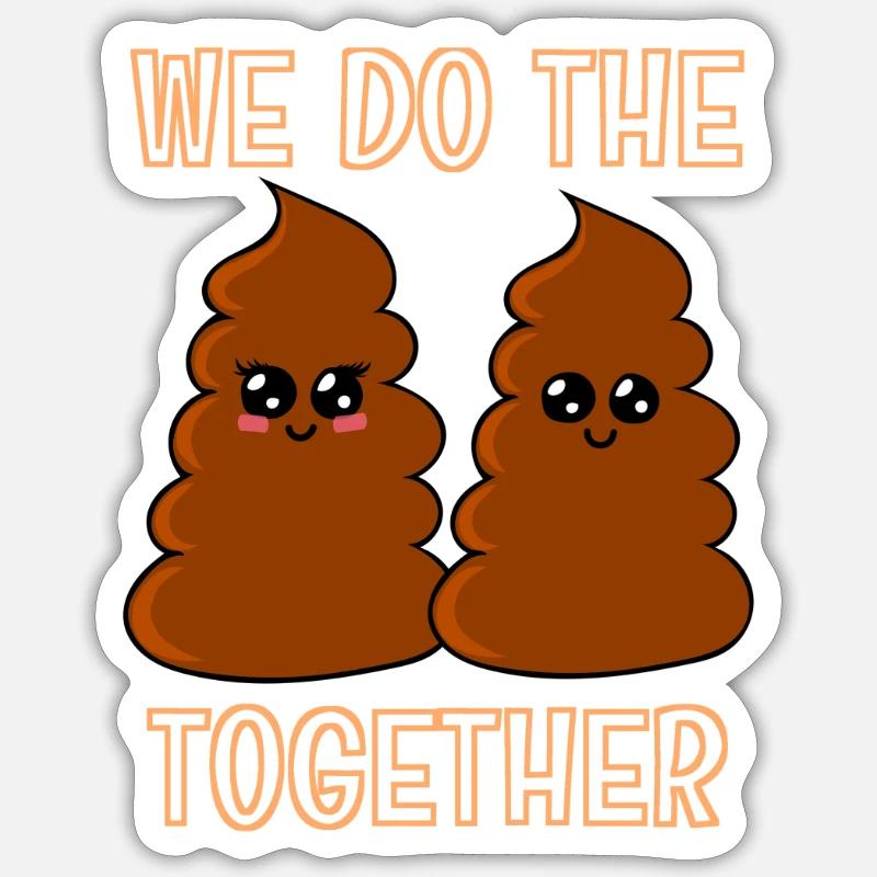 Shit - Funny - Sticker size S (10 x 10 cm) - white matte