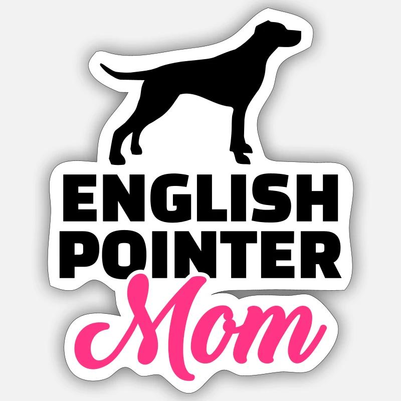 English Pointer - Sticker Größe S (10 x 10 cm) - Mattweiß