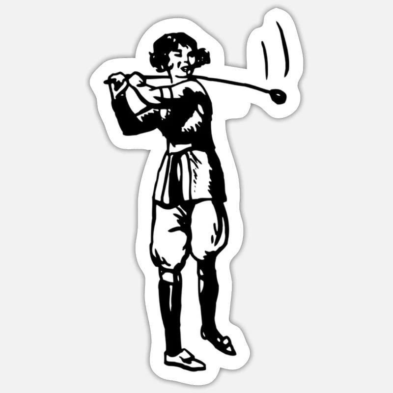 Golf - Golfen - Golfer - Sticker size S (10 x 10 cm) - white matte