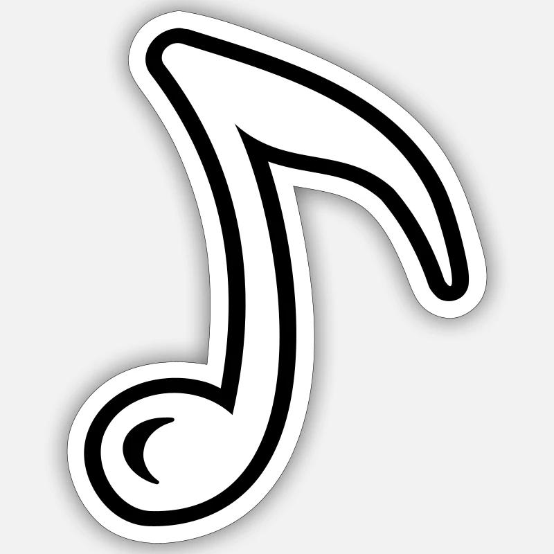 Musical note music note musical symbol Sticker size S (10 x 10 cm)