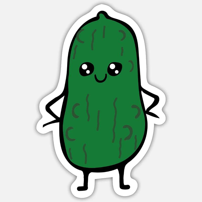 Concombre aigre - drôle Sticker taille S (10 x 10 cm)