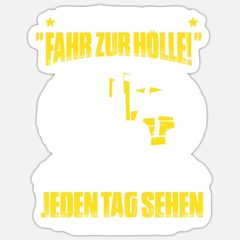 Staplerfahrer Gabelstaplerfahrer Gabelstapler - Sticker Größe S (10 x 10 cm) - Mattweiß