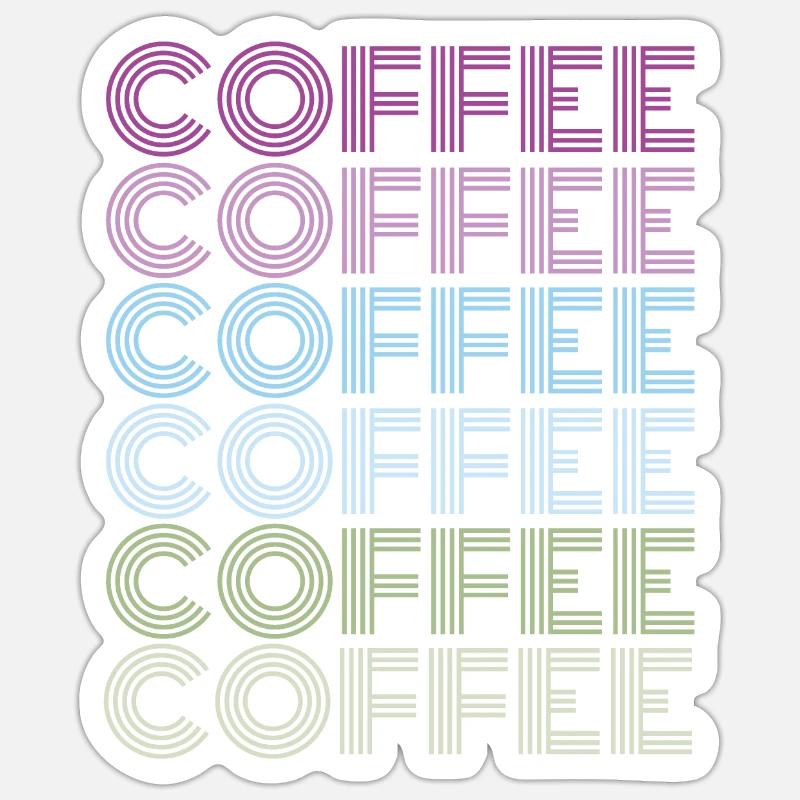 coffee coffee - Sticker size S (10 x 10 cm) - white matte