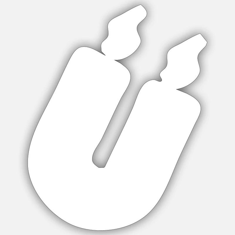 Aimant - Sticker taille S (10 x 10 cm) - blanc mat