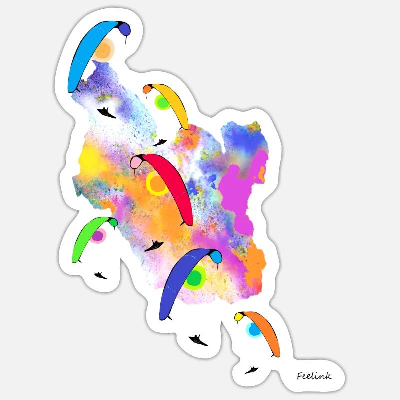 Gleitschirm Pilot Paragliding Leidenschaft Sticker Größe S (10 x 10 cm)