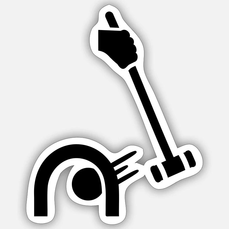 Croquet - Sticker size S (10 x 10 cm) - white matte