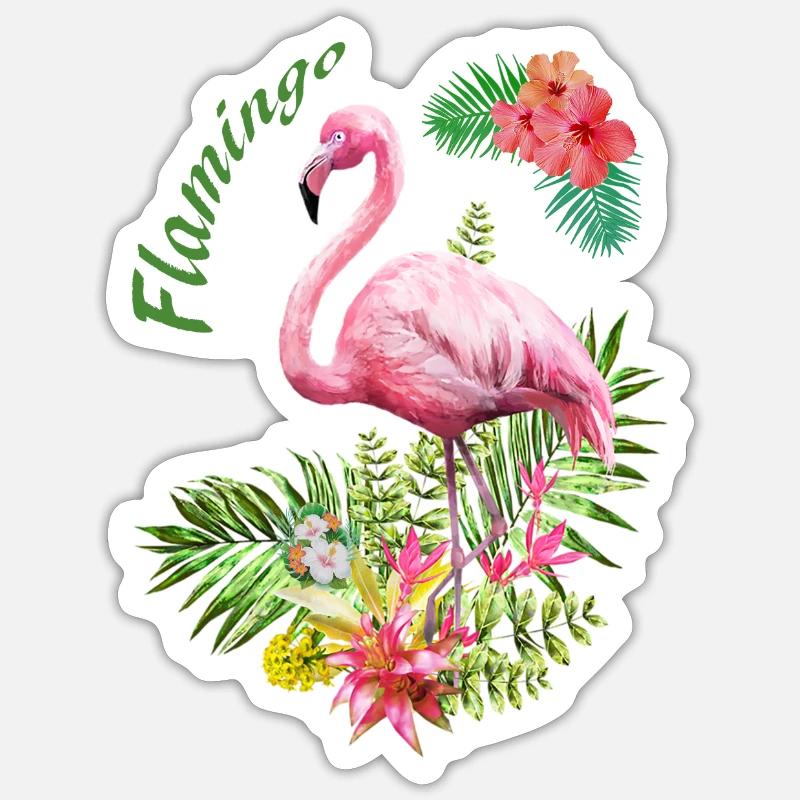 Flamingo - Sticker size S (10 x 10 cm) - white matte