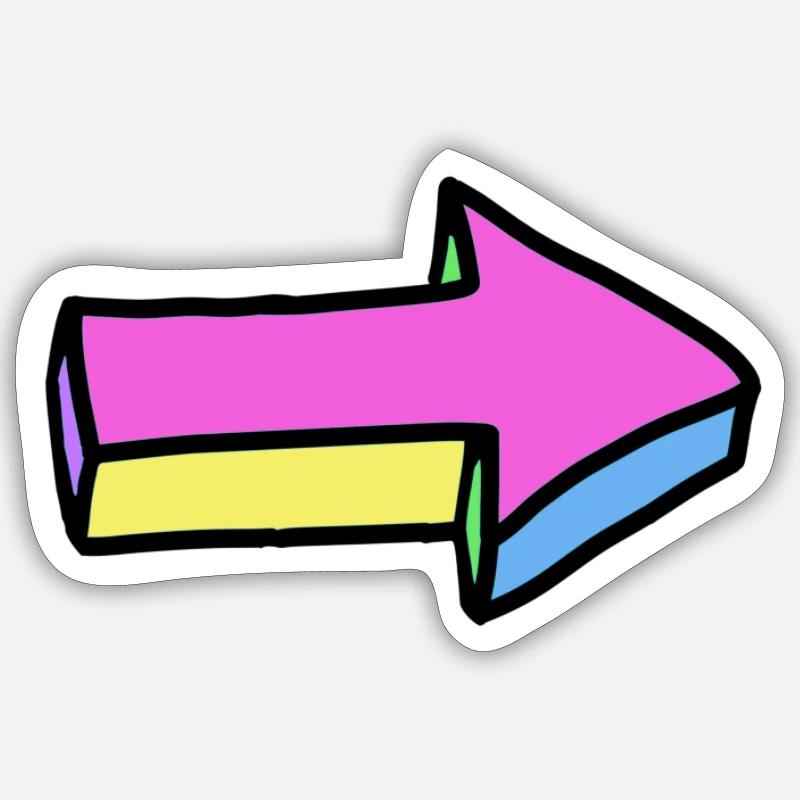 Flèche - Sticker taille S (10 x 10 cm) - blanc mat