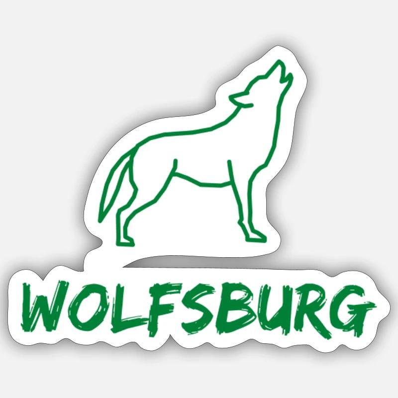 Wolfsburg Wolf Sticker size S (10 x 10 cm)
