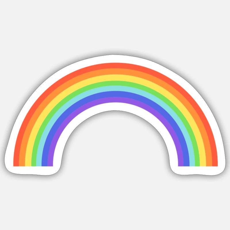 Rainbow - Sticker size S (10 x 10 cm) - white matte