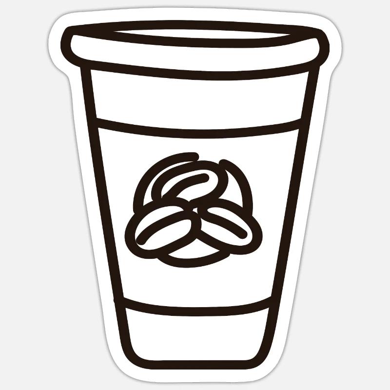 coffee mug - Sticker size S (10 x 10 cm) - white matte
