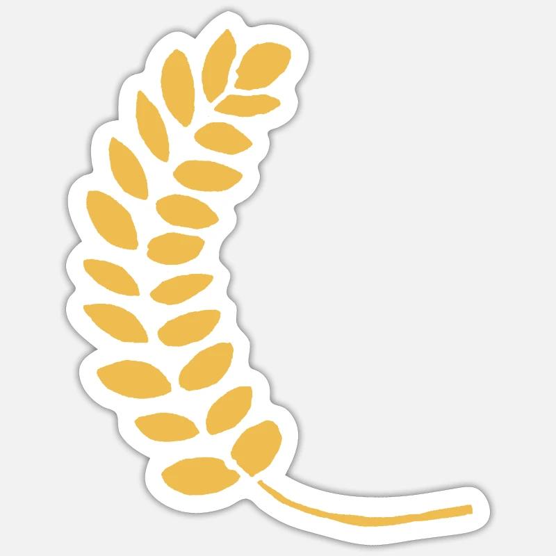 Épi de blé - Sticker taille S (10 x 10 cm) - blanc mat