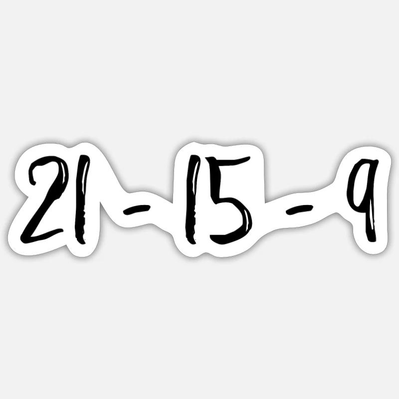 21-15-9 - Sticker Größe S (10 x 10 cm) - Mattweiß
